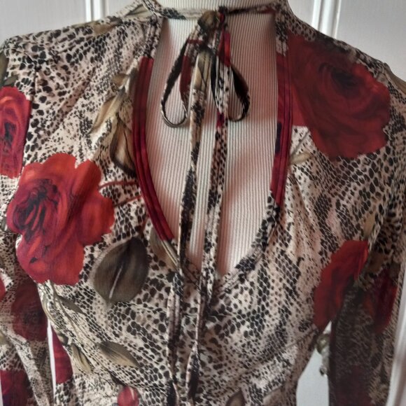 EXPRESS FLORAL MESH SKIRT TOP SET L - Picture 2 of 11